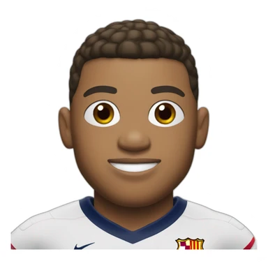 Mbappé with shirt of Barcelona FC sticker