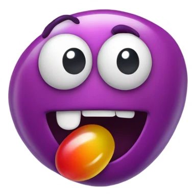 emoji vomiting jelly beans sticker