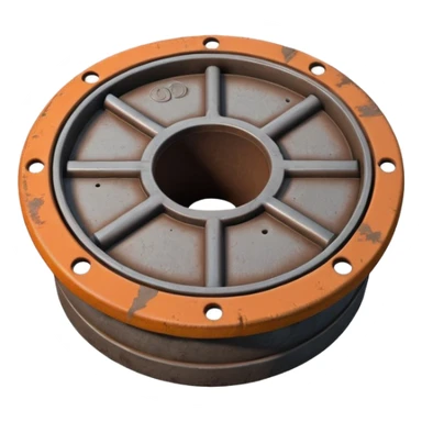 3D illustration of a manhole cover half-open with pipe access visible below, clean Pixar-like rendering, subtle shadows, slightly industrial look, not scary sticker