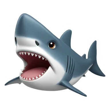 Shark with a beanie ￼ sticker