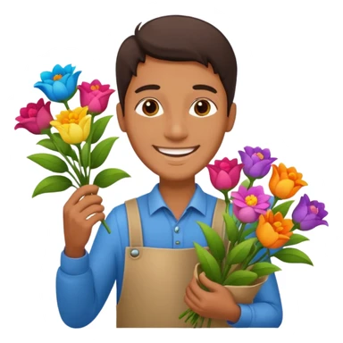 Flower Vendor man sticker