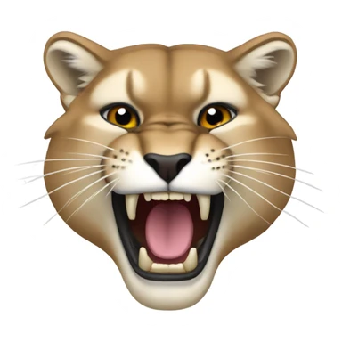 cougar roaring sticker