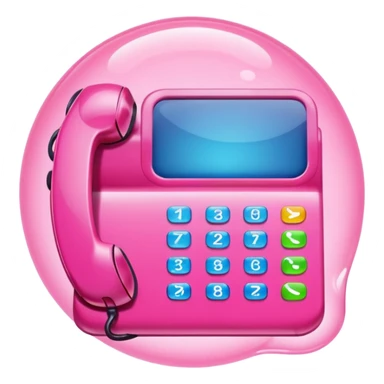 pink phone call caller id bubble sticker