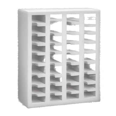 white sandpaper storage organizer slots  sticker