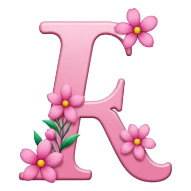 Pink, romantic, flowery, the letter “f” sticker