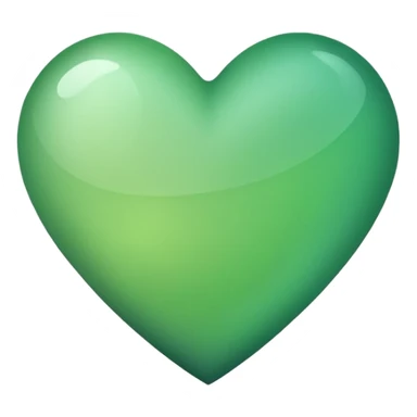 light dark green heart emoji with sharp edges  sticker