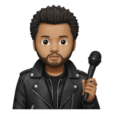 The weeknd holding microphone sticker