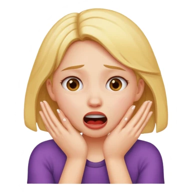 girl choking herself with her hands as a joke sticker