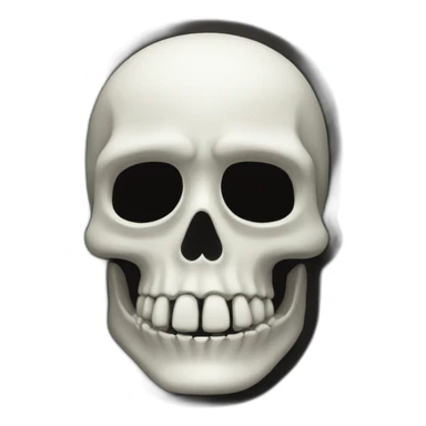 Skeleton mask with a long black mask underneath it sticker