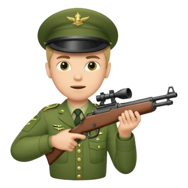 army man firing sticker