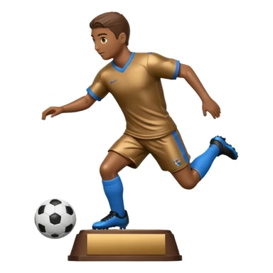a trophy of a football player sticker