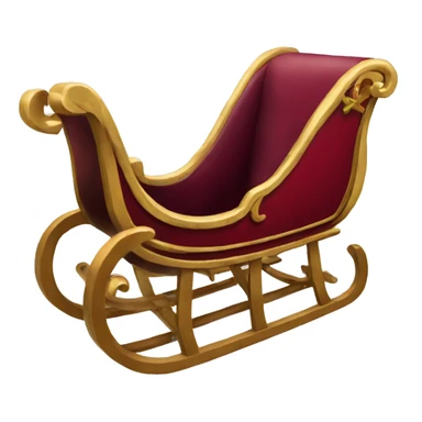 Burgundy christmas sleigh sticker