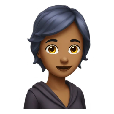 Une femme chauve sticker