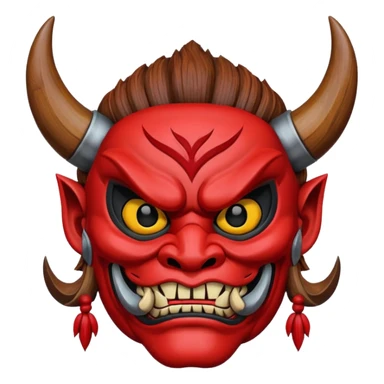 oni mask  sticker
