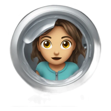 girl stuck in washingmachine sticker
