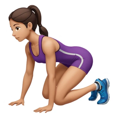Woman crawling side profile sticker