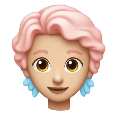 pastel pink blue orange heart sticker