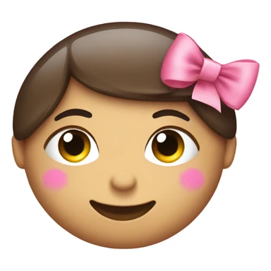 Smiley with pink little bows and eyelashes  sticker