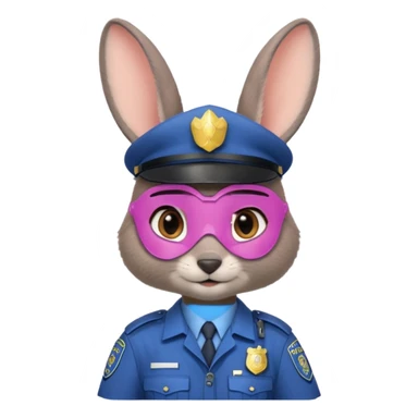 Judy Hopps (gray rabbit with a police suit, without a cap. big ears) from the Zootopia Disney movie sticker