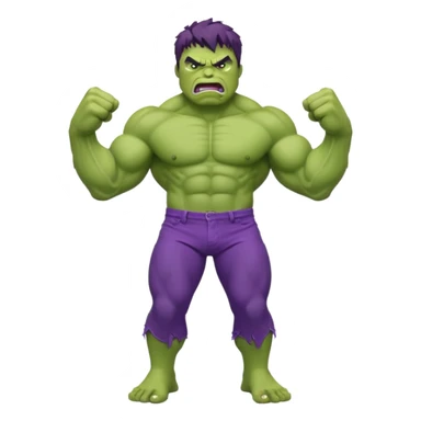 Angry hulk with big fist only till chest sticker