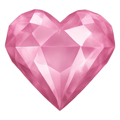 Pink diamond heart puff sticker