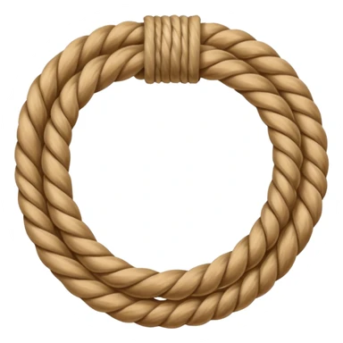 a straight rope cut in the center   sticker