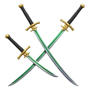 Las tres katanas de roronoa zoro sticker