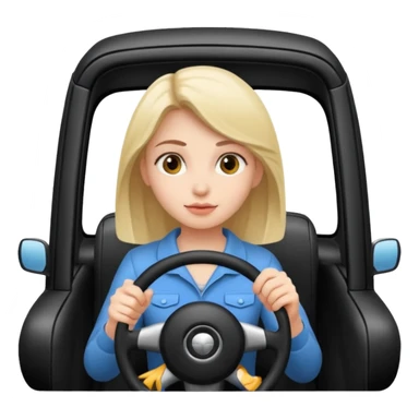 Girl driving a car sticker