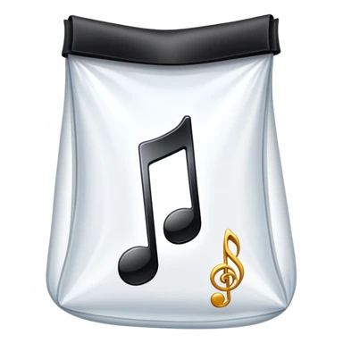 ziplock bag with a musical note inside sticker