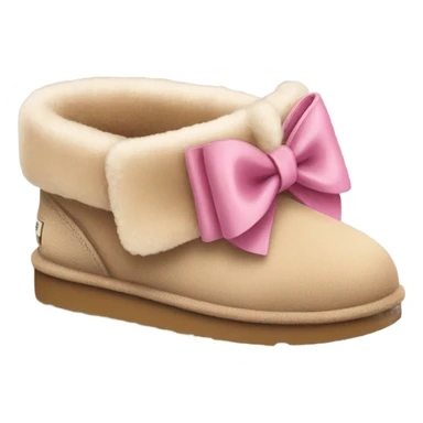 UGG slippers with bow sticker