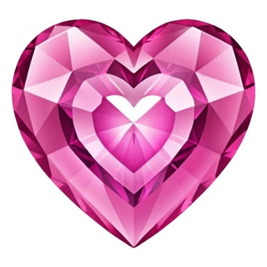 glitter pink crystal heart sticker