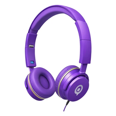 Glitter Purple and Cian headset sticker