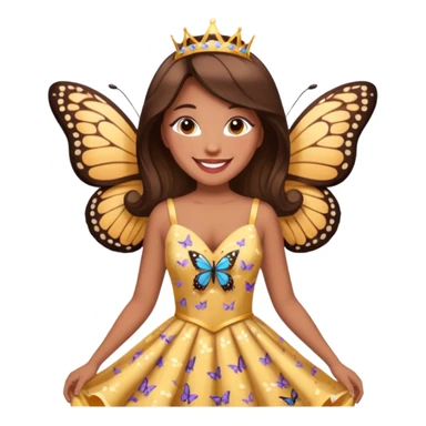 the miss  pageant butterfly dress winner lady sticker