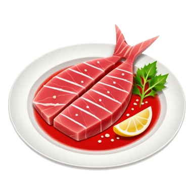 Make tuna sashimi iPhone emoji style sticker