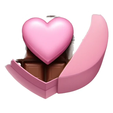 Pastel pink heart box of chocolate  sticker