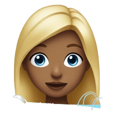 cute blonde with blue eyes surrounded by pink shopping bags sticker