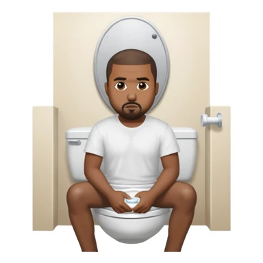 Kanye on toilet sticker