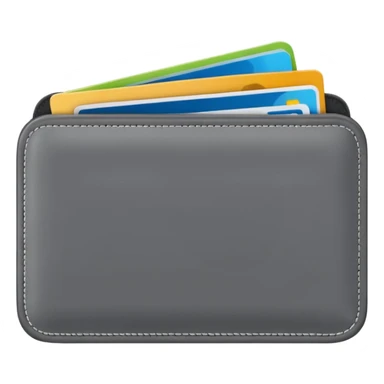 grey open wallet sticker
