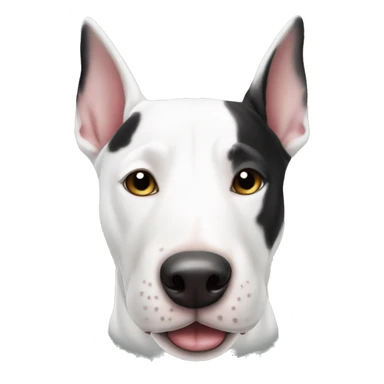 black and white bull terrier sticker