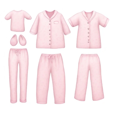 pajamas cute with colour of soft sweet pink and white sticker