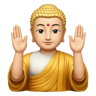 Buddha makes a namaste with his hands sticker