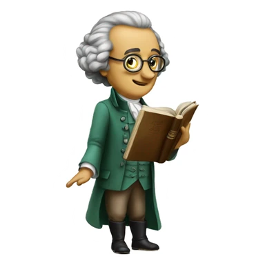 Goethe holds a book in his hand sticker