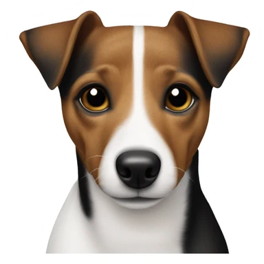 All Black Only Jack Russell Terrier no brown no white  sticker