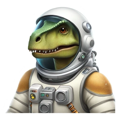 Dinosaur spaceman sticker