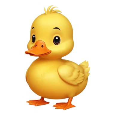 cute baby yellow duck  sticker