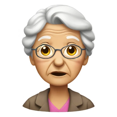 Old lady super tired sticker