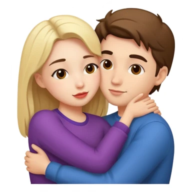 Hugging and kissing sticker