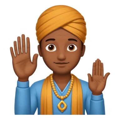 Man greeting namaste sticker