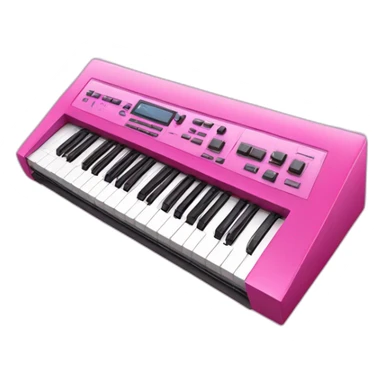 pink synthesizer  sticker