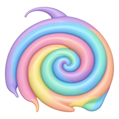 melted pastel swirly rainbow background  sticker